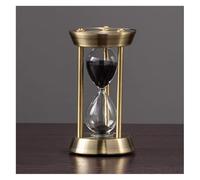 ZGHQHCDRH Clessidra, 1 3 5 10 15 30 Minuti, Orologio in Vetro, Regalo Creativo Unico, Decorazione for Ufficio Soggiorno(Black,10 Minutes)
