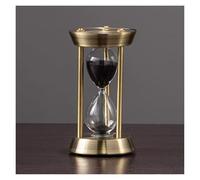 ZGHQHCDRH Clessidra, 1/3/5/10 Minuti, Orologio in Vetro, Regalo Creativo Unico, Decorazione for Ufficio e Soggiorno(Black,3 Minutes)