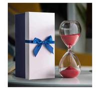 ZGHQHCDRH Clessidra, Clessidra con Timer da 30 Minuti for Decorazione Ornamentale, Ristorante, Soggiorno, Armadio di casa, scrivania, Camera Letto, Festa, Festival, Natale, Sabbia(Red)