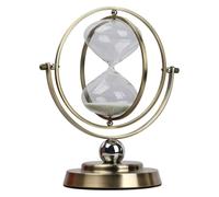 ZGHQHCDRH Clessidra, Grande Orologio Antico con Sabbia Rotante a 360°, Timer in Vetro, Metallo Color Ottone, 15 minuti/30 minuti/60 Minuti, Istruzione Giocattolo Creativo Ufficio casa(30 Minutes)