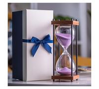 ZGHQHCDRH Clessidra, Orologio in Vetro da 30 Minuti con Sabbia Decorazione in Artigianale for Regalo Creativo for Ufficio Studio a casa(Purple)