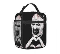 ZGHQHCDRH Clown Crunch Horror Terrifier Sacchetto Isolato Pranzo Contenitore Ad Alta capacità Sacchetto Termico Tote Lunch Box Ufficio Borse Alimentari