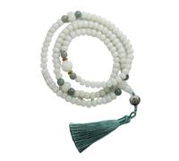 ZGHQHCDRH, Collana con braccialetto di perline Bodhi 108 Radice di Bodhi Nappa di loto Rosario del Buddha for il canto della meditazione