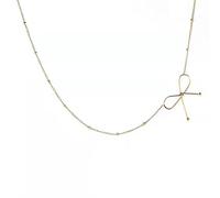 ZGHQHCDRH Collana da donna in argento, Collana dolce sterling for donna S925 Fiocco in argento Delicato girocollo alla moda delicata Catena Regalo Gioielli for le sue ragazze Coppie