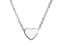 ZGHQHCDRH Collana da donna in argento, Collana fine sterling for donna S925 Argento Cuore delicato alla moda Girocollo delicata Catena Regalo Gioielli for le sue ragazze Coppie