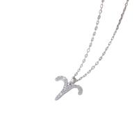 ZGHQHCDRH Collana da donna in argento, Collana in argento sterling S925 con zodiaco oroscopo zirconi Catena di costellazioni Girocollo alla moda delicata Regalo Gioielli for le sue ragazze Coppie
