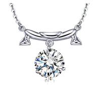 ZGHQHCDRH Collana da donna in argento, Collana in argento sterling S925 for donne Segni zodiacali con zirconi Bilancia Elegante collana zodiacale Gioielli regalo for ragazze