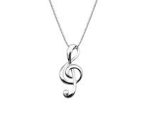 ZGHQHCDRH Collana da donna in argento, Collana semplice sterling for donna S925 Sterling Silver Note Delicato trendy Choker delicata Catena Regalo Gioielli for le sue ragazze Coppie