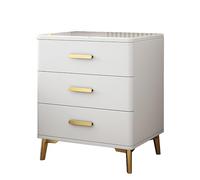 ZGHQHCDRH Comodini Moderni Comodino Con Credenza, Comodini Camera Da Letto Con Contenitore, Comodino Con 3 Cassetti, Cassettiera for Camera Da Letto(White rock Slab b,40x40x60cm)