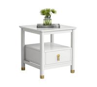 ZGHQHCDRH Comodino, Tavolini Con Cassetti Camera Da Letto Piccolo Comodino Comò for Cassettiera for Casa, Ufficio E Dormitorio Del College(White,40x40x50CM)