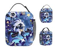 ZGHQHCDRH Cookie Run Kingdom Lunch Bag Lunch Box Portatile con Cerniera Ragazze Picnic Designer Cooler Bag Retro Oxford Tote Food Bags