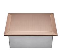 ZGHQHCDRH Coperchio per pattumiera, Coperchio dello scivolo dei rifiuti quadrato del bidone della spazzatura di tipo incorporato Acciaio inossidabile 304Mantieni i nascosti(Brass)