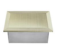 ZGHQHCDRH Coperchio per pattumiera, Coperchio dello scivolo dei rifiuti quadrato del bidone della spazzatura di tipo incorporato Acciaio inossidabile 304Mantieni i nascosti(Gold)