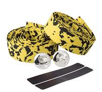 ZGHQHCDRH Copri bici Maniglia da ciclismo Cintura antiscivolo Nastro in gomma Accessori for manubrio bici da ciclismo Nastro da barra(Yellow)