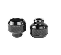 ZGHQHCDRH Copri Forcella Forcelle Moto 2 Pezzi di Protezione Universale per Ruote di motociclette, Protezioni Antiurto in Lega per Forcella Anteriore anticaduta, Assorbimento degli Urti(Black)