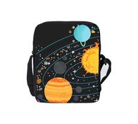 ZGHQHCDRH Cosmic Planet Borsa a Tracolla giornaliera su Un Lato per Ragazzi/Ragazze Bambini I Migliori Regali 3D Cartoon Casual Teenage Crossbody Bag