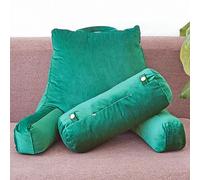 ZGHQHCDRH Cuscino di supporto lombare terapeutico extra large con cuscino di supporto for la schiena da lettura in memory foam triturato | Cuscino lounge for schienale for adulti(Emerald Green)