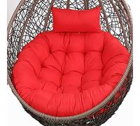 ZGHQHCDRH Cuscino per Sedia a Dondolo, Cuscino for Sedia a Dondolo sospeso, Grande e Spesso, Lavabile, for Interni ed Esterni, for sedie(Red)
