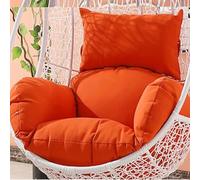 ZGHQHCDRH Cuscino per Sedia a Dondolo, Cuscino for Sedia Amaca sospesa Ultra Spesso, Cuscino for Sedile oscillante Lavabile e Rimovibile for L'Estate(Orange)