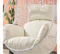 ZGHQHCDRH Cuscino per Sedia a Dondolo, Cuscino for Sedia sospesa for Sedia a Dondolo con Cinghie, Cuscino for Sedia Ultra Spesso da 8 Pollici for Sedia a Dondolo sospesa for Interni ed Esterni(White)