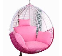 ZGHQHCDRH Cuscino per Sedia a Dondolo, Sedile for Sedia a Dondolo sospesa da Esterno Fodera for Cuscino for Sedia Amaca Grande Lavabile e addensata con poggiatesta e braccioli(Pink)