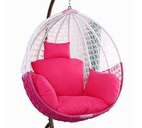 ZGHQHCDRH Cuscino per Sedia a Dondolo, Sedile for Sedia a Dondolo sospesa da Esterno Fodera for Cuscino for Sedia Amaca Grande Lavabile e addensata con poggiatesta e braccioli(Rose Red)