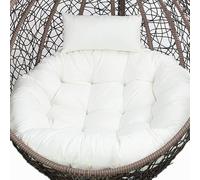 ZGHQHCDRH Cuscino per Sedia a Dondolo, Sostituzione del Cuscino da Esterno for Altalena sospesa, Solo Cuscino for Sedia Amaca sospesa Rotonda e Spessa, Cuscini for Sedia Lavabili(White)