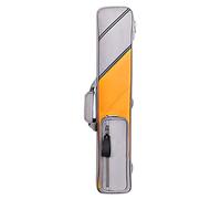 ZGHQHCDRH Custodia per Stecche da Snooker, Custodia for Stecca da Biliardo, Custodia in Tessuto Oxford for 7 buche, Morbida for Stecche, Contiene 3 calci, 4 aste, 1/2 Borsa for Mazze, Grigio-Giallo