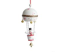 ZGHQHCDRH Decorazioni Festive, Adorabile Ciondolo for Albero di Natale con Campana in Metallo appesa, Ornamenti Natalizi, Perfetti for la Decorazione dell'albero, Unici e memorabili(White)