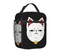 ZGHQHCDRH Emote Turbo Granny Cat Dandadan Borse per Il Pranzo Isolate Contenitore per Il Pranzo ad Alta capacità Borsa Termica Tote Lunch Box Borse per Il College