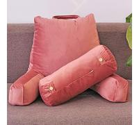 ZGHQHCDRH For letto Cuscino di supporto lombare Divano multifunzionale e cuscino da comodino Lettura Supporto for la schiena Cuscino for il riposo Cuscino for schienale for adulti(Red Bean Paste)