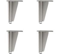 ZGHQHCDRH Gambe per mobili, Gambe for mobili da 4 pezzi, for divani in lega di alluminio, ricambio regolabili in metallo, for tavolini caffè, Mobili TV, Armadietti bagno(Brushed Gray,160mm/6.2in)
