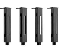 ZGHQHCDRH Gambe per mobili, Gambe for mobili da 4 pezzi, for regolabili in lega di alluminio, ricambio for, for divani, tavolini caffè, armadi, TV(Brushed Black,25cm/9.8in)