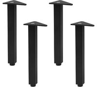 ZGHQHCDRH Gambe per mobili, Gambe for mobili da 4 pezzi, Piedini for divani in metallo, in regolabili, di supporto for gambe ricambio in lega alluminio(Brushed Black,100mm(3.9in))