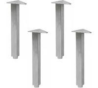 ZGHQHCDRH Gambe per mobili, Gambe for mobili da 4 pezzi, Piedini for divani in metallo, in regolabili, di supporto for gambe ricambio in lega alluminio(Brushed Steel,60mm(2.3in))