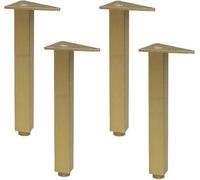 ZGHQHCDRH Gambe per mobili, Gambe for mobili da 4 pezzi, Piedini for divani in metallo, in regolabili, di supporto for gambe ricambio in lega alluminio(Brushed Copper,120mm(4.7in))