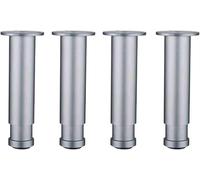 ZGHQHCDRH Gambe per mobili, Piedini regolabili for armadio da 4 pezzi, gambe di supporto rotonde in lega alluminio, ricambio for mobili fai-da-te(300mm(11.8in))