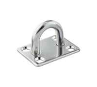 ZGHQHCDRH Ganci da soffitto in Acciaio Inossidabile, 1 pz 316 in Acciaio Inox Piazza Pad Occhio Piastra Gancio 5mm/6mm/8mm Soffitto Parete Canottaggio Yacht Marine(8mm)