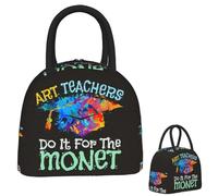 ZGHQHCDRH Gli Insegnanti d'Arte Lo Fanno per Il Pranzo Isolato Monet per Donne Bambini scatole di Cibo Portatili Tote Termica per Il Pranzo