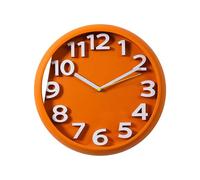 ZGHQHCDRH grande orologio da parete, L'orologio da parete silenzioso con decorazione artistica è facile leggere e ha l'ora automatica, adatto for soggiorno, camera letto, ristorante(Orange)