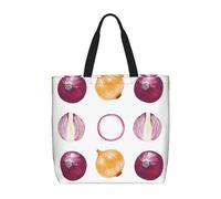 ZGHQHCDRH Grande Tote Bag per Le Donne - Cipolla Divertente Riutilizzabile Le Tote Bag con Cerniera, Borse da Spiaggia per Le Donne, Regali da Mamma per La Mamma Adatto