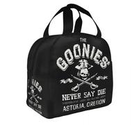 ZGHQHCDRH I Goonies Vintage Circa 1985 Borse da Pranzo Isolate Borsa Termica Riutilizzabile Mai Dire Morire Portatile Tote Lunch Box Viaggi Scolastici