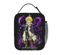 ZGHQHCDRH I Sette Peccati Capitali Borse Isolate per Il Pranzo Grande Meliodas Meal Container Borsa Termica Tote Lunch Box College Travel Bento Pouch