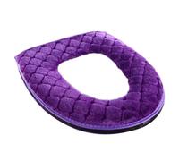 ZGHQHCDRH Il Cuscino del Bagno, Cuscino for Sedile WC, Coprisedile for da Bagno Morbido Invernale in Peluche Caldo for Coperchio Lavabile a Forma di O 37 cm × 44(Purple)