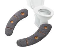 ZGHQHCDRH Il Cuscino del Bagno, Cuscino for Sedile WC,Coprisedile Imbottito - Coppia di Cuscini for | Scaldasedile con Morbido Maniglia, Riutilizzabile(Grey)