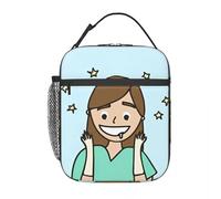 ZGHQHCDRH Infermiera Enfermera En Apuros Kawaii Sacchetto Termico Sacchetto Pasto Contenitore Tote Ad Alta capacità Lunch Box Uomo Donna College