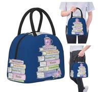 ZGHQHCDRH Jane Austen Book Stack Orgoglio E Pregiudizio Sacchetto Isolato Pranzo per Donne Scatola Termica per Alimenti Tote Contenitore A Tenuta Stagna Scatole per Il Pranzo