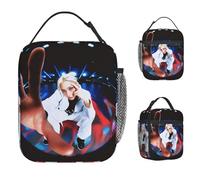 ZGHQHCDRH KPOP Singer Lunch Bag per Unisex Karma Print Lunch Box Divertente Borsa Termica da Viaggio Portatile Oxford Termico Lunch Bags