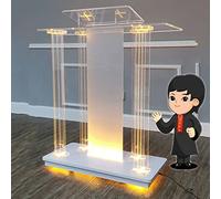 ZGHQHCDRH Leggio, Grande pulpito Rotante for discorsi, podio for canti, Supporto for Trasparente, for Chiesa con Ampia Superficie di Lettura Elevata for attività conferenze Scolastiche