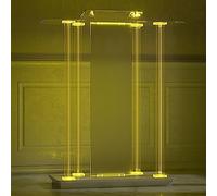 ZGHQHCDRH Leggio, Leggii e podi in Acrilico su Ruote, scrivania in Piedi, pulpito for Insegnanti, podio for presentazioni in Aula, Matrimoni, uffici